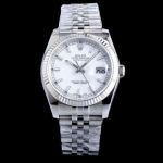 AR Factory Fake Rolex Datejust SS Jubilee White Dial Watch Swiss ETA3135_th.jpg